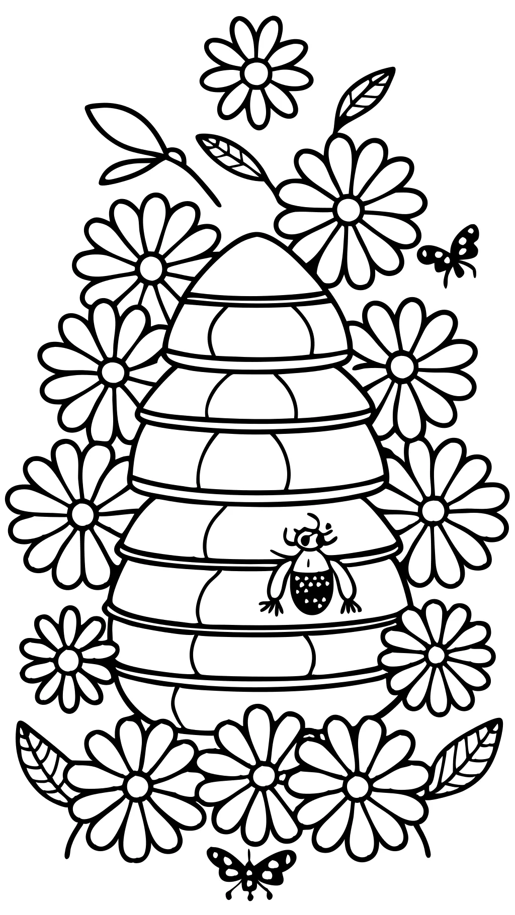 beehive coloring page